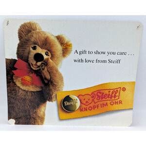 Vintage Steiff Display Sign Cardboard Double sided Hanging
